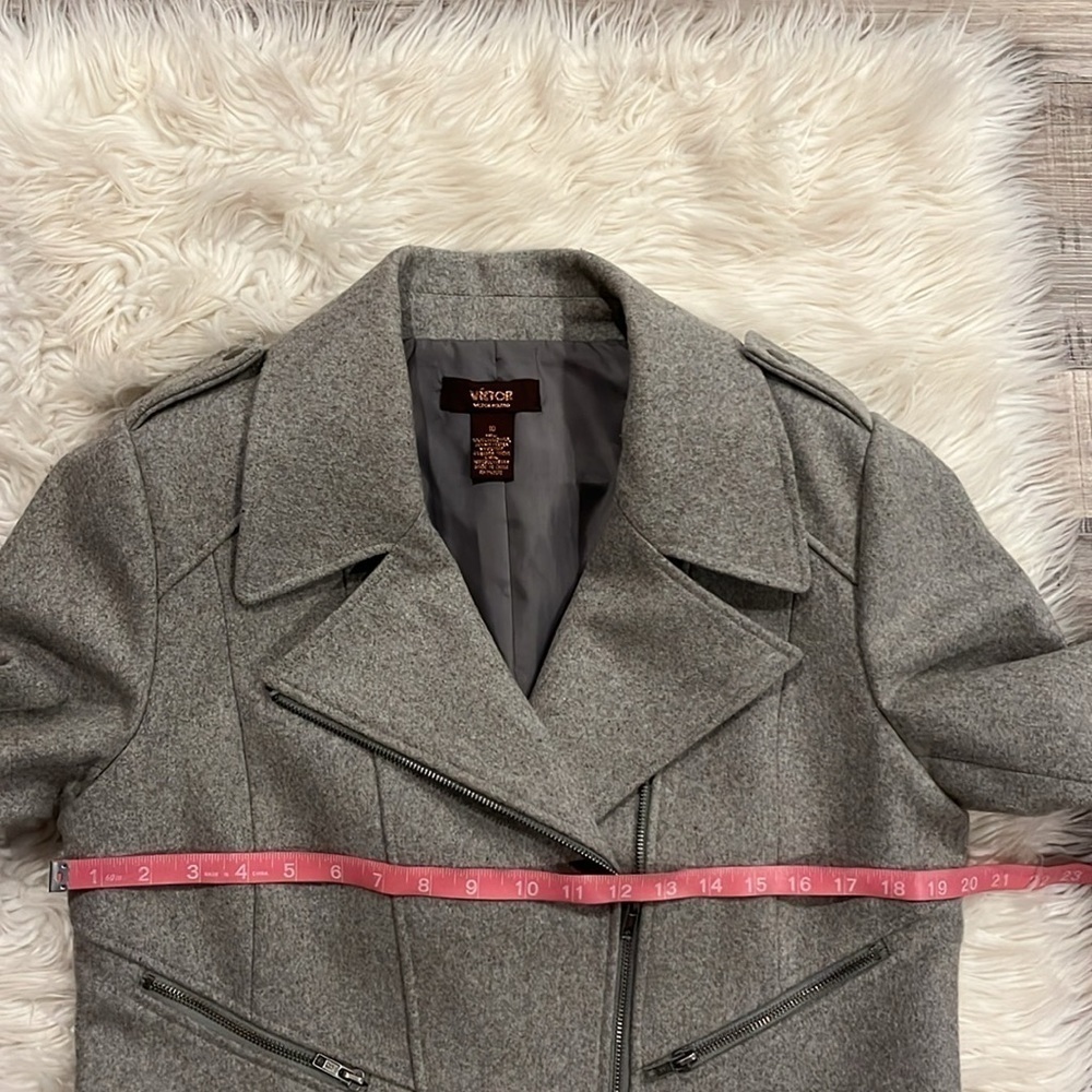 NWOT Victor Alfaro recycled wool moto jacket 10 - Picture 5 of 7